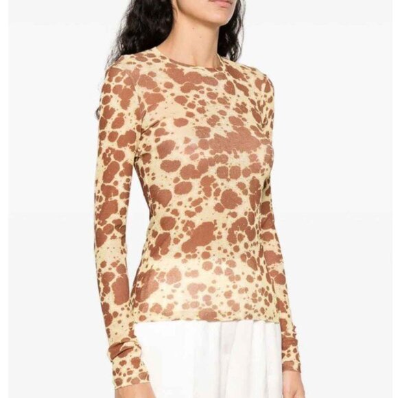 Nanushka Lymee Long Sleeve Tie Dye Mesh Top NWT Size Small - Picture 1 of 11